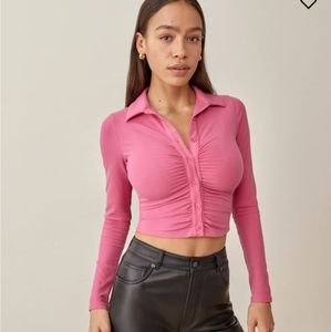 Reformation NWOT Pink Elin Top - M